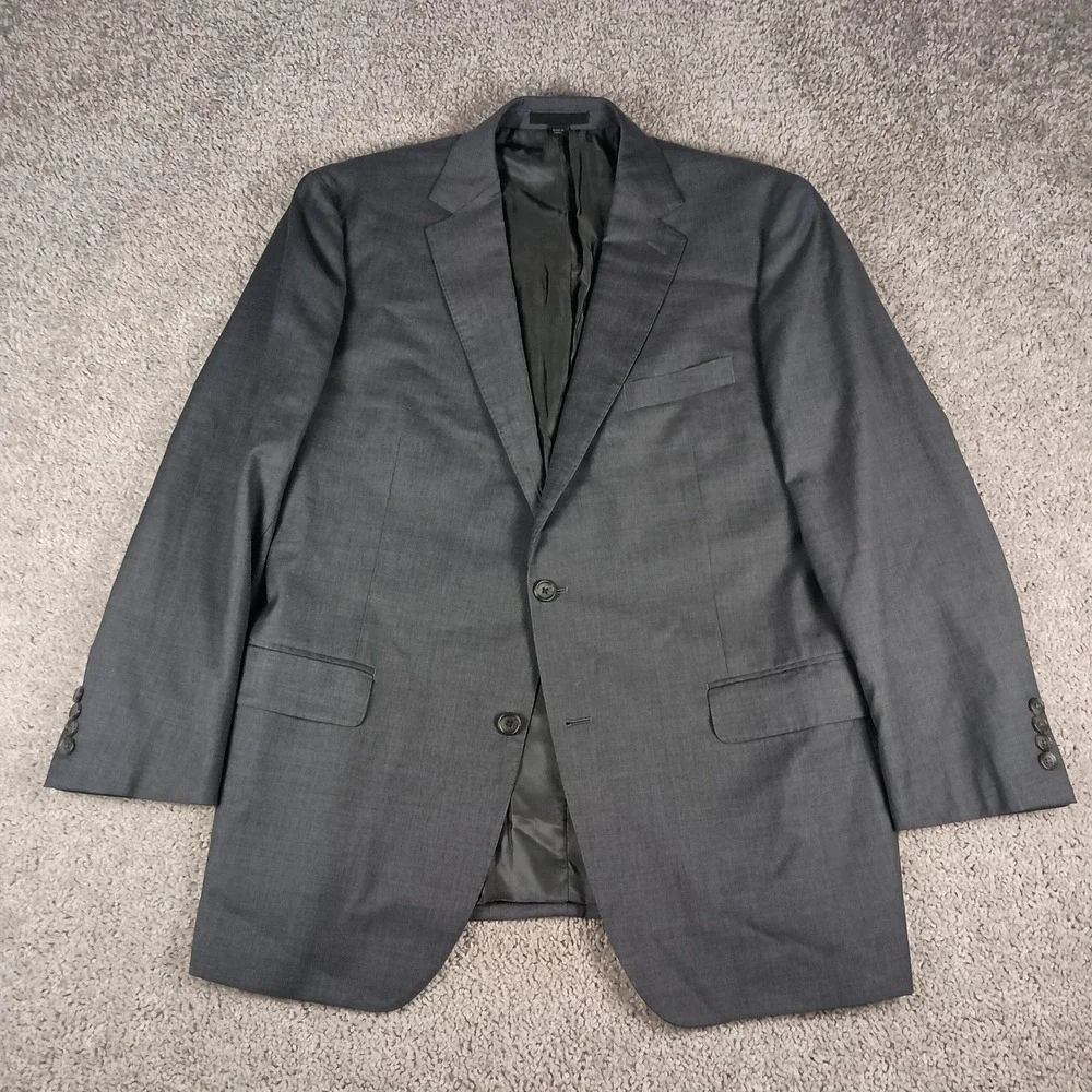 Paul Betenly 44R 38W Mens Grey Wool Vantage Water Resistant 2 Piece Suit